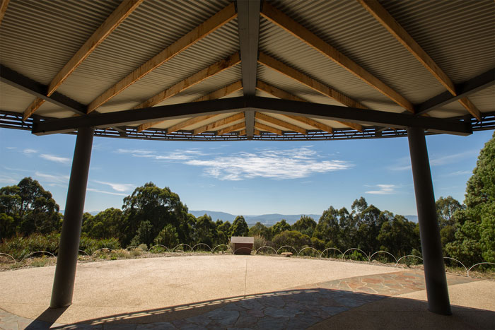 Leaf Rotunda, Mt. Dandenong Ranges Botanic Garden, Olinda, steel structure, design, architecture