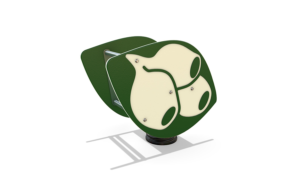 Gumnut Single Spring Rocker from the Native range featuring a gumnut-inspired HDPE design, Australian steel construction and spring-mounted motion play for balance and imaginative fun