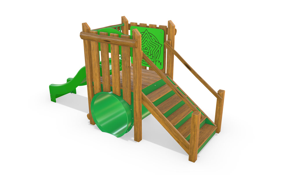 Activity Playgrounds Instinctive natural timber kinder combination play unit