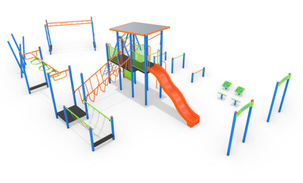 perseverance, obstacle, course, playground, ninja, kids, play, equipment