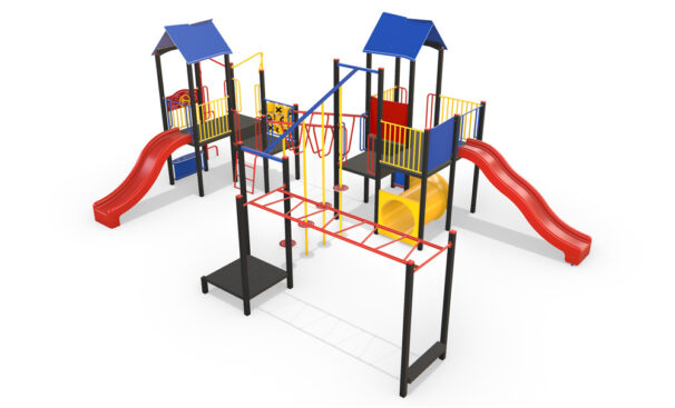 combination, unit, playground, activity, playgrounds, spiral, slide, monkey, bards, tunnel, balance, strength, co-ordination, swing, confidence, play, fun