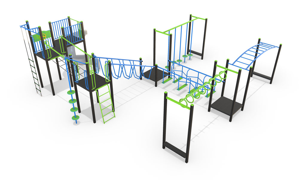 Playground combination unit render wallaby classic