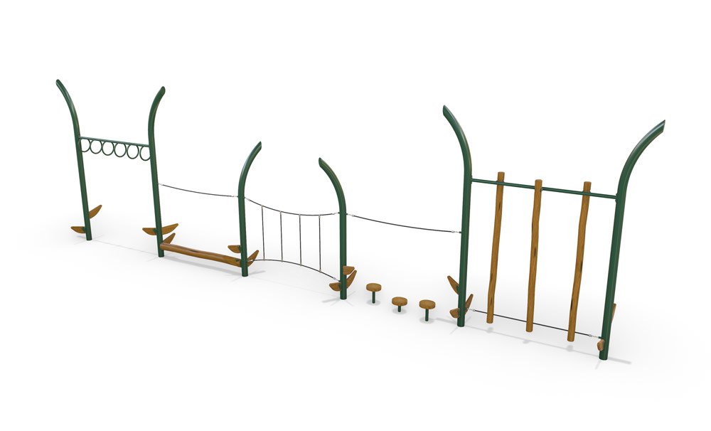 Playground Agility Trail nature inspired climbing unit