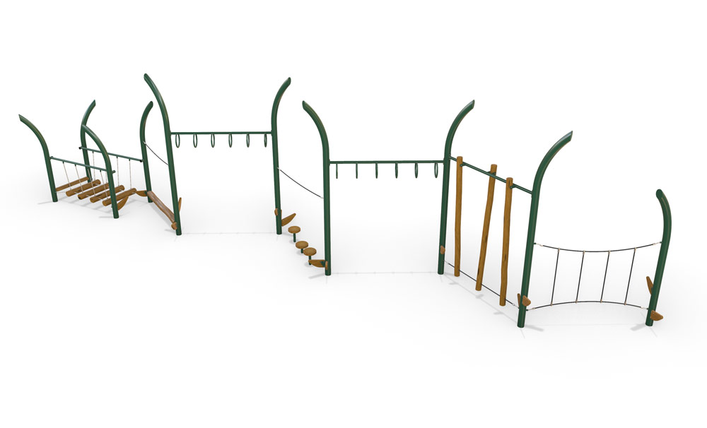 Native inspired playground Agility trail climbing adventure for kids