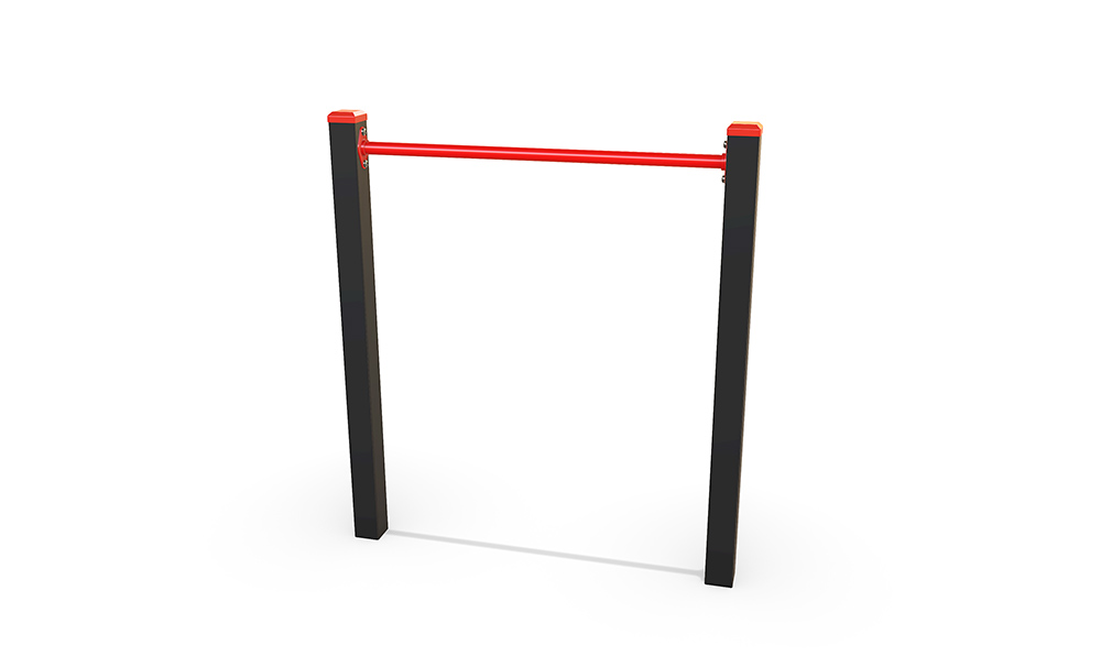 Roll Over Bar – Single featuring a freestanding steel bar supported by two vertical posts, designed for upper body strength and gymnastic-style play.